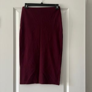Forever 21 Burgundy Midi Skirt